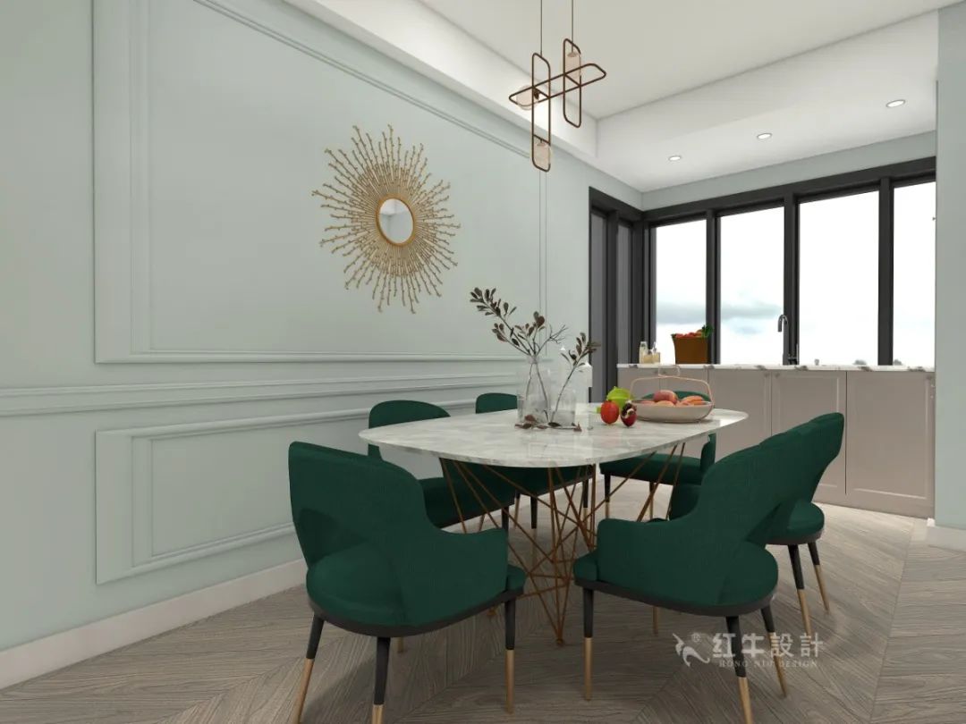 刘崇颖_红牛设计--电建洺悦府120㎡轻奢风格07效果图欣赏_餐厅